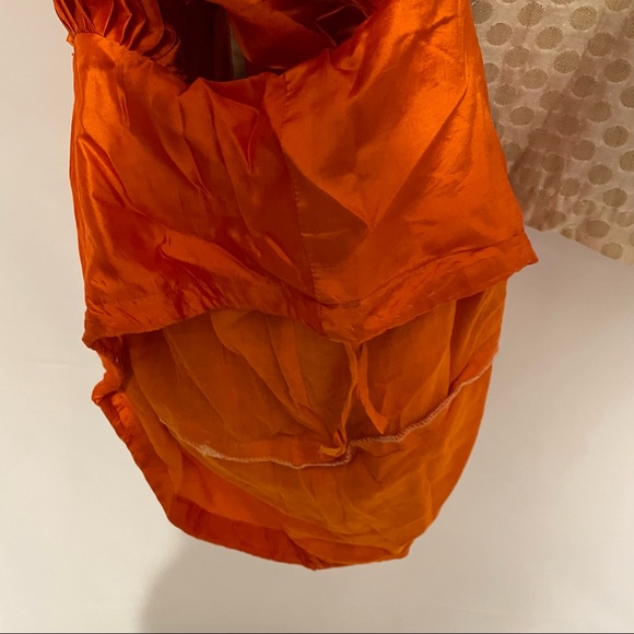 Orange Salwar Kameez Indian 3-Piece Set – Punjab/Pakistan Style - Picture 4 of 10